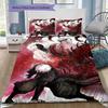 Anime Pattern Bedding Quilt Set Quilt Cover Pillowcase Home Decoration Birthday Gift (1 * Duvet Cover + 2 * Pillowcase, Without Core)
