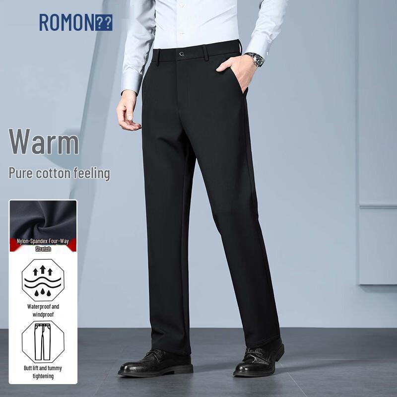 ROMON Men s Four-Way Stretch Business Dress Pants 36
