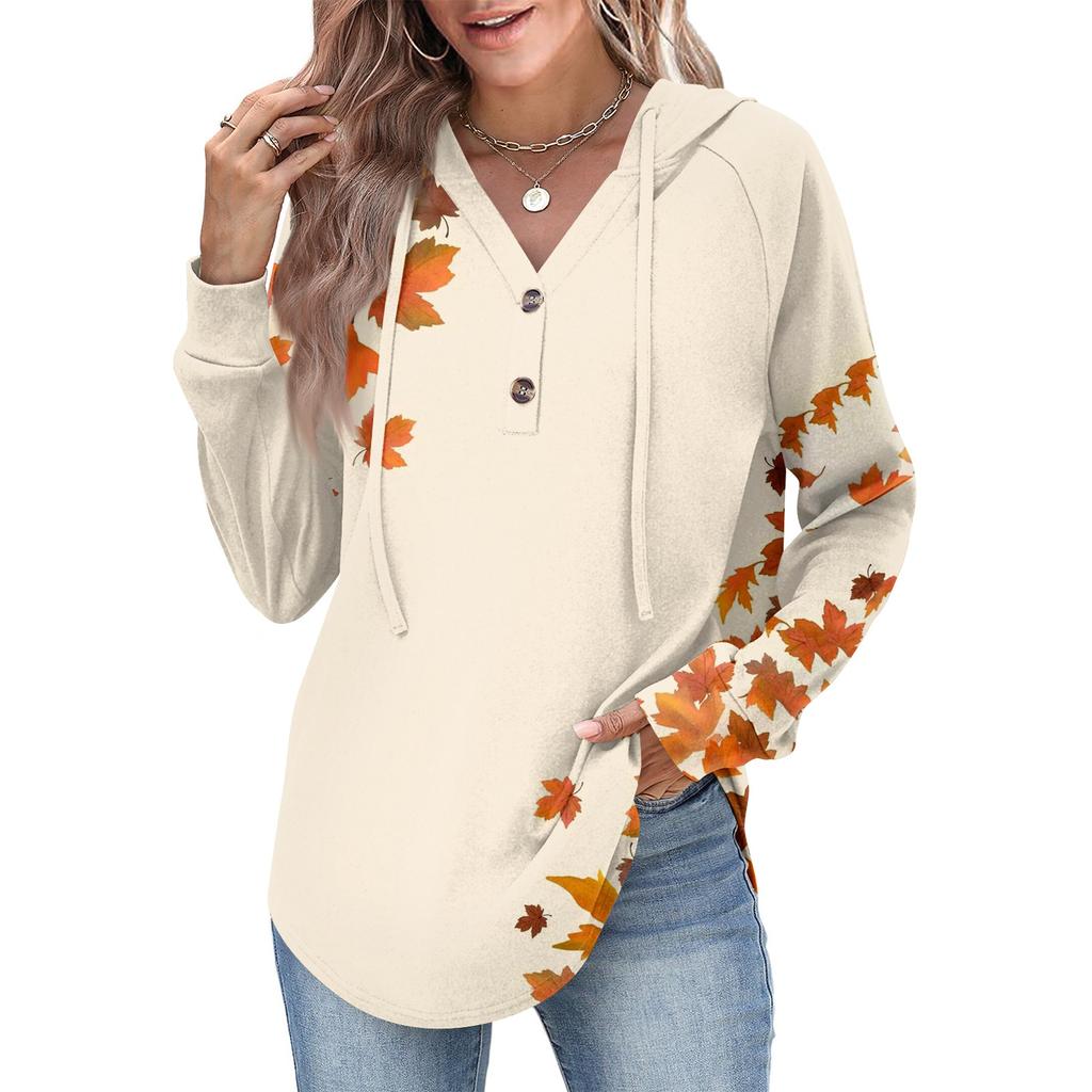 Women's Fashion Women's Lightweight Long Sleeve Pullover With Pockets Preppy Graphic Hoodie