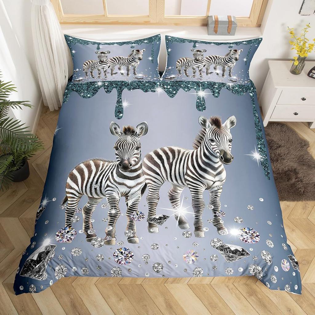 3D Zebra Digital Printing Duvet Set Bedding Set Three-Piece Set