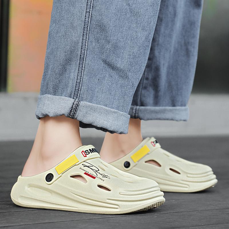 Summer Slippers For Men Fashion Outdoor Garden Clogs Couple Casual Shoes Fashion Luxury Sandals Comfort Home Soft Slippers 40-45