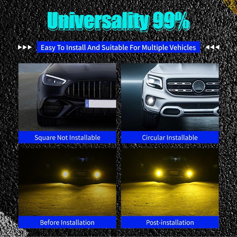 LED Fog Light 3 inch LED Lens White Yellow Light 30W Fog Lamp Assembly for Honda Nissan Porsche 33900-T0A-A01 H451SAJ100