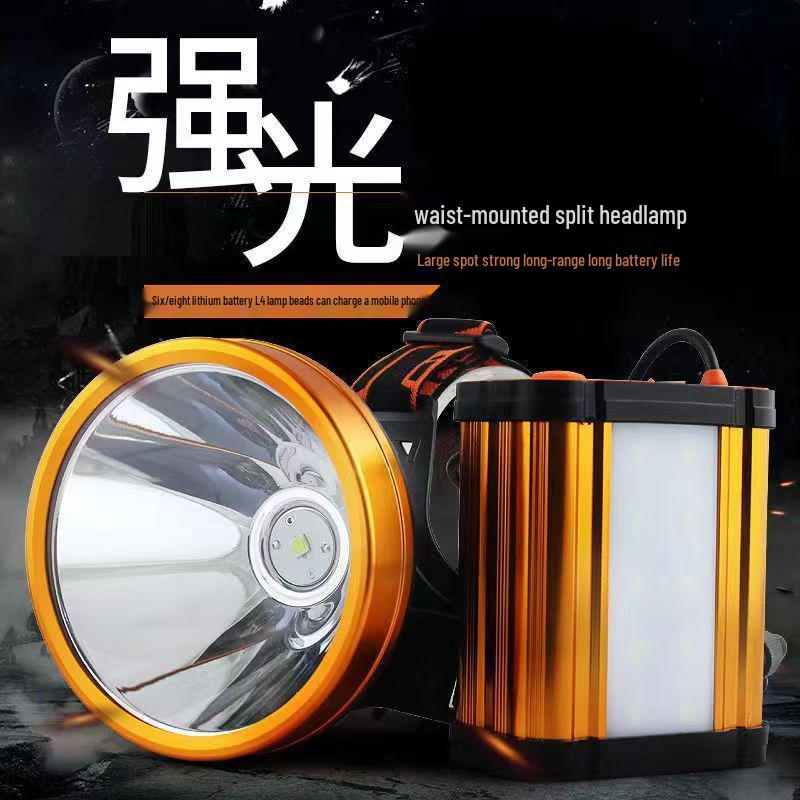 

Налобний ліхтар LED P90 з високою яскравістю, що перезаряджається: 12В Постійний струм, Ідеально для нічної риболовлі та видобутку корисних копалин