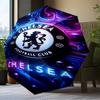 Football Club Emblem lion Umbrella Folding umbrella, automatic umbrella 8-Frame for Travel, camping Use Gift for Halloween Christmas