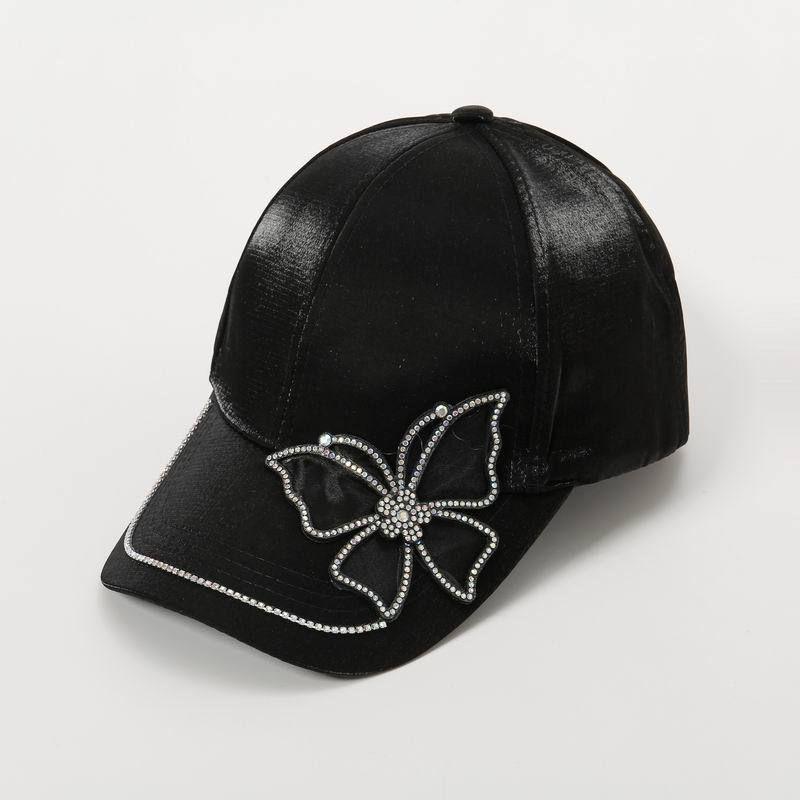 

Hat Female New Arrival Summer Butterfly Standard Baseball Cap Big Head Circumference Outdoor Fashion All-Match Face-Looking Small Baseball Cap Butterfly baseball cap Black All yards