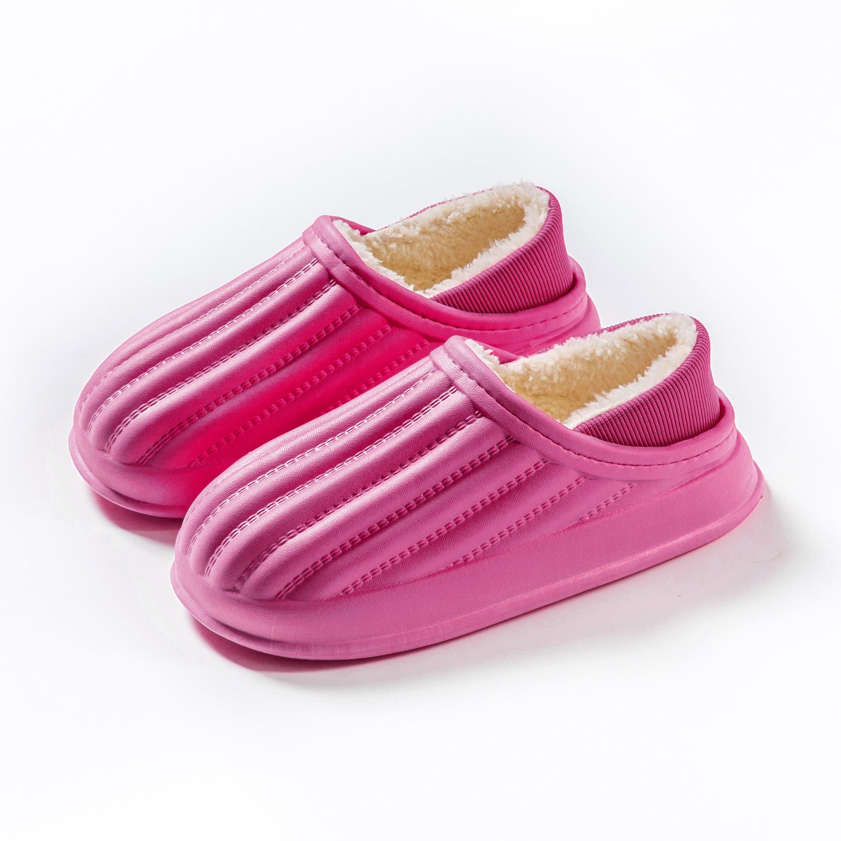 

Мужские и женские зимние тапочки, непромокаемые домашние повседневные теплые плюшевые тапочки, модные хлопковые меховые тапочки, домашние тапочки для пар 36-37（for 35-36）