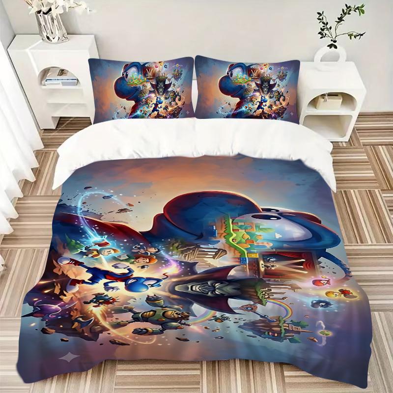 Fantasy World Adventure Printed 3pcs Bedding Set Soft Microfiber 1 Duvet Cover And 2 Pillowcases Home Bedroom Decor Xmas Gift K1619