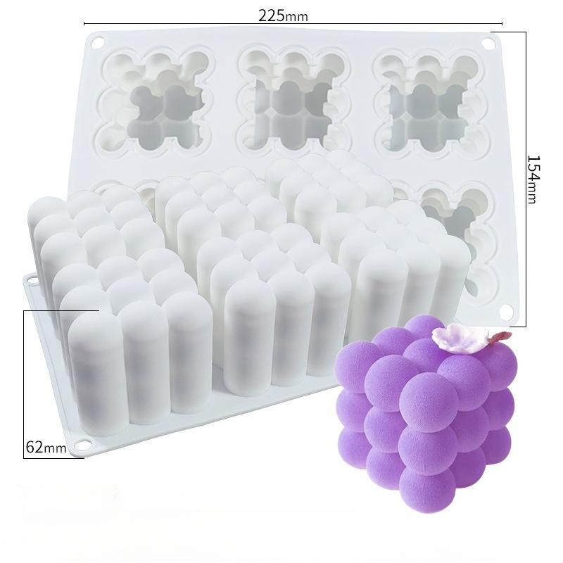 Cube Silicone Mold - DIY Ball Aromatherapy Candle Molds, Creative Baking & Mousse Cake Mould