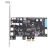 5Gbps PCIE USB Expansion Card with 2 Type C 2 USB 3.0 Type E 19Pin IDC Port PCIE Front Panel Adapter for Desktop PC