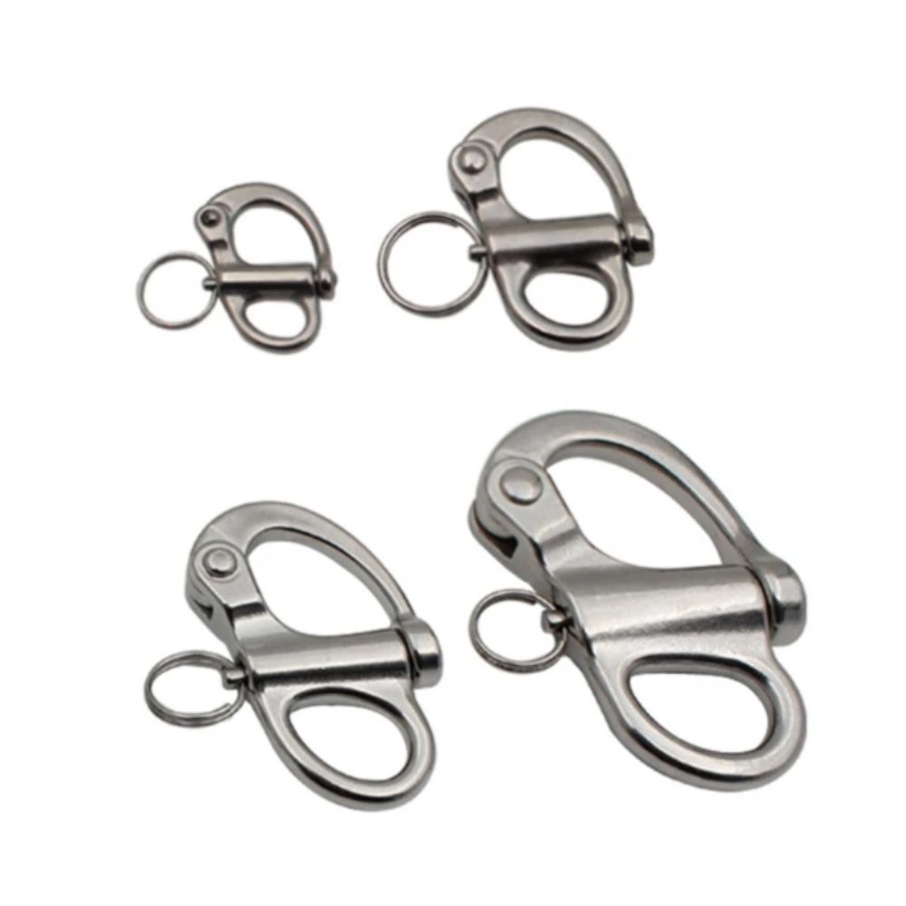Jaw Swivel Snap Shackle Stainless Steel Quick Release Shackle Hook Chain Shackle  Halyards