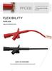 Insulated 4mm Banana Plug Multimeter Probe with Flexible High Voltage Differential Clip and Retractable Hook