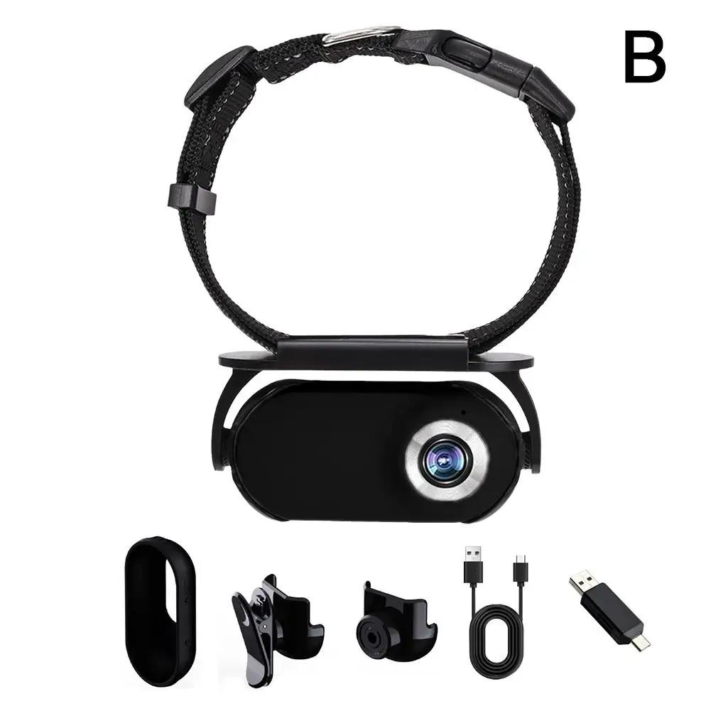 Cat Camera Pet Collar Action Camera Lightweight 0.96in Full Digital HD Rechargeable for Cat Outdoor Wide-angle Records Video