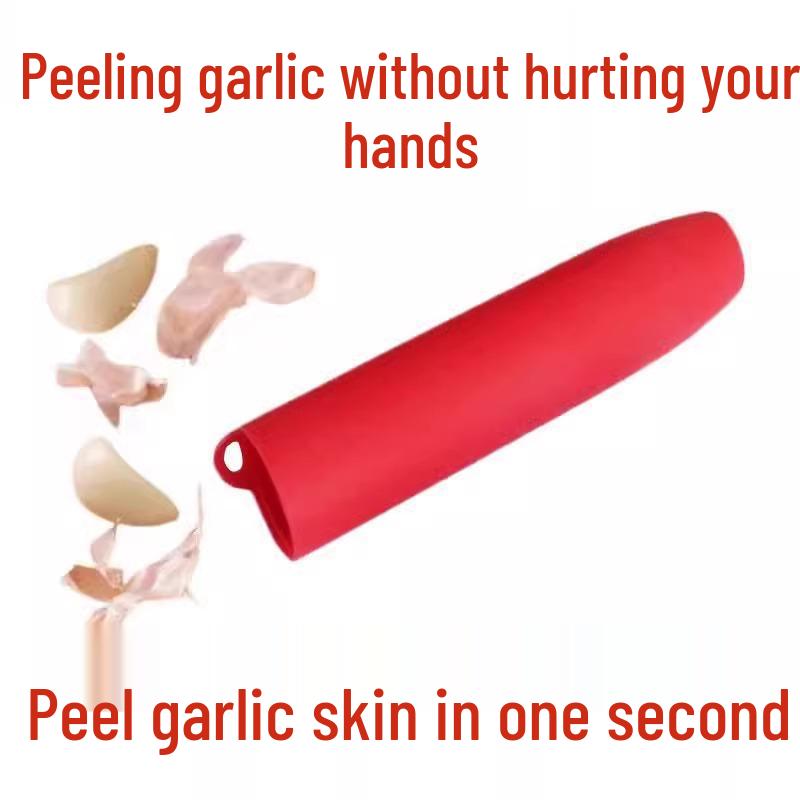 Automatic Silicone Garlic Peeler - Household Kitchen Gadget for Effortless Clove Skin Removal