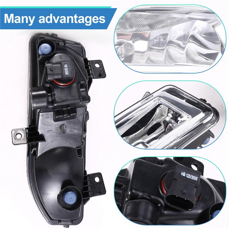 2PCS Fog Lights For NISSAN Qashqai J11 2018 Halogen Headlight Car Accessories Replacements Fog Lamp Assembly