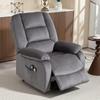 TV Recliner With Lift Assist Heat And Massage Function Remote Control And Side Pocket Dark Gray