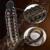 Male Penis Ring Glans Enlargement Extender Delay Ejaculation Silicone Reusable Penis Sleeve Condom Adult Male Erotic Toy