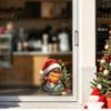 Removable Holiday Glass Stickers Christmas Bird Static Window Stickers PVC Waterproof Decorative Decals Flexible Cut to Size for Doors Seasonal Home