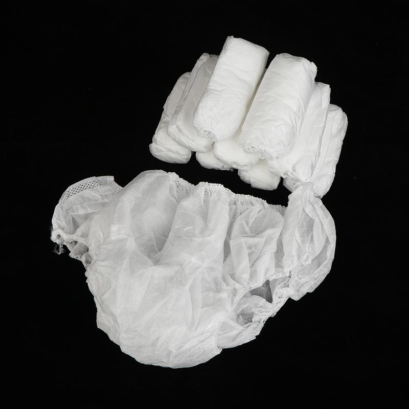 10 Pcs/Set Travel Portable Disposable Non Woven Paper Briefs Panties Underwear White Regular Emergency Underpants For Women Men
