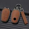 Originální kožené pouzdro na klíče pro SsangYong Korando/Rexton s kovovou přezkou