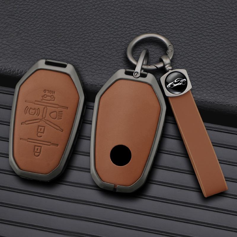 Originální kožené pouzdro na klíče pro SsangYong Korando/Rexton s kovovou přezkou