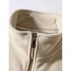 Men S Fleece Lined Zip Up Stand Collar Sweatshirt