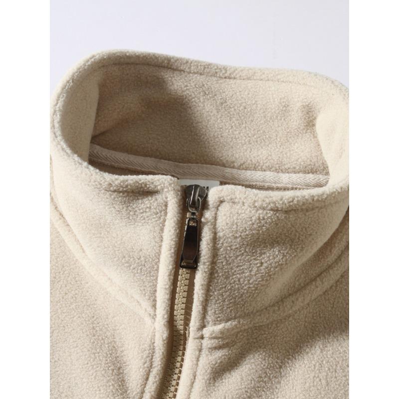 Men S Fleece Lined Zip Up Stand Collar Sweatshirt