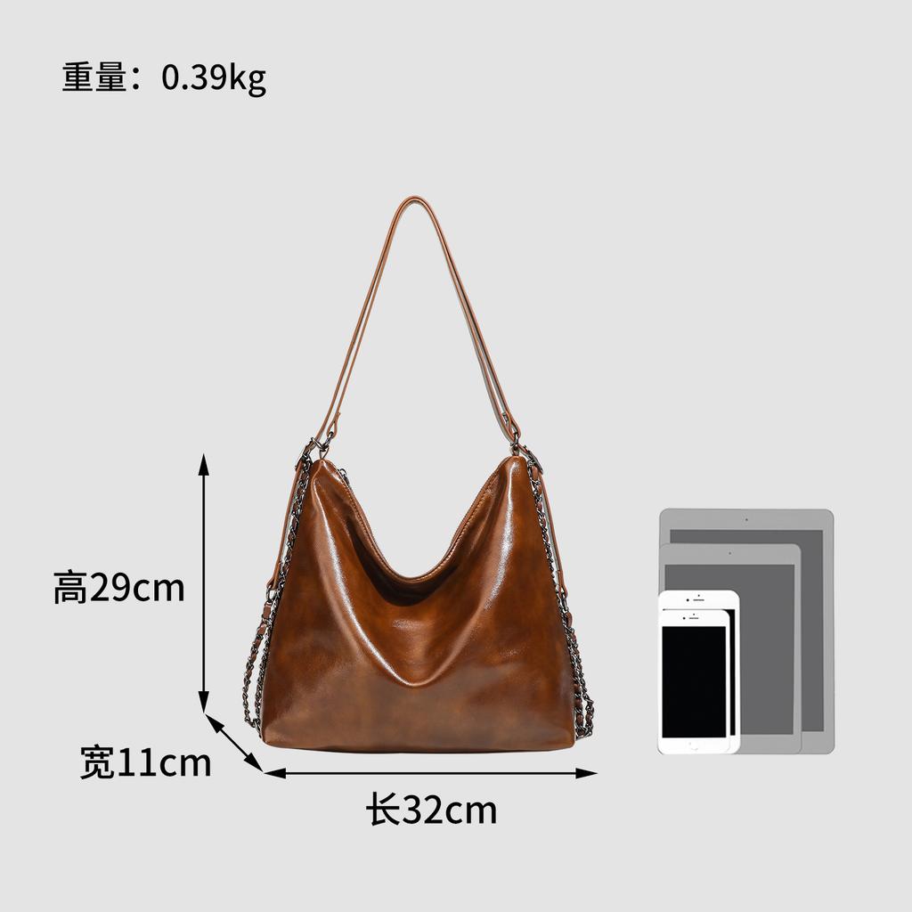 Summer PU Texture Trendy Girl Tote Bag Large Capacity Bag Women 2025 New Backpack Commuter Bag Messenger Bag