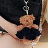 Colombe d'Or (W) Pleated Hair Scrunchie Navy + Teddy Bear Keyring SET HL1H66122NVXXX
