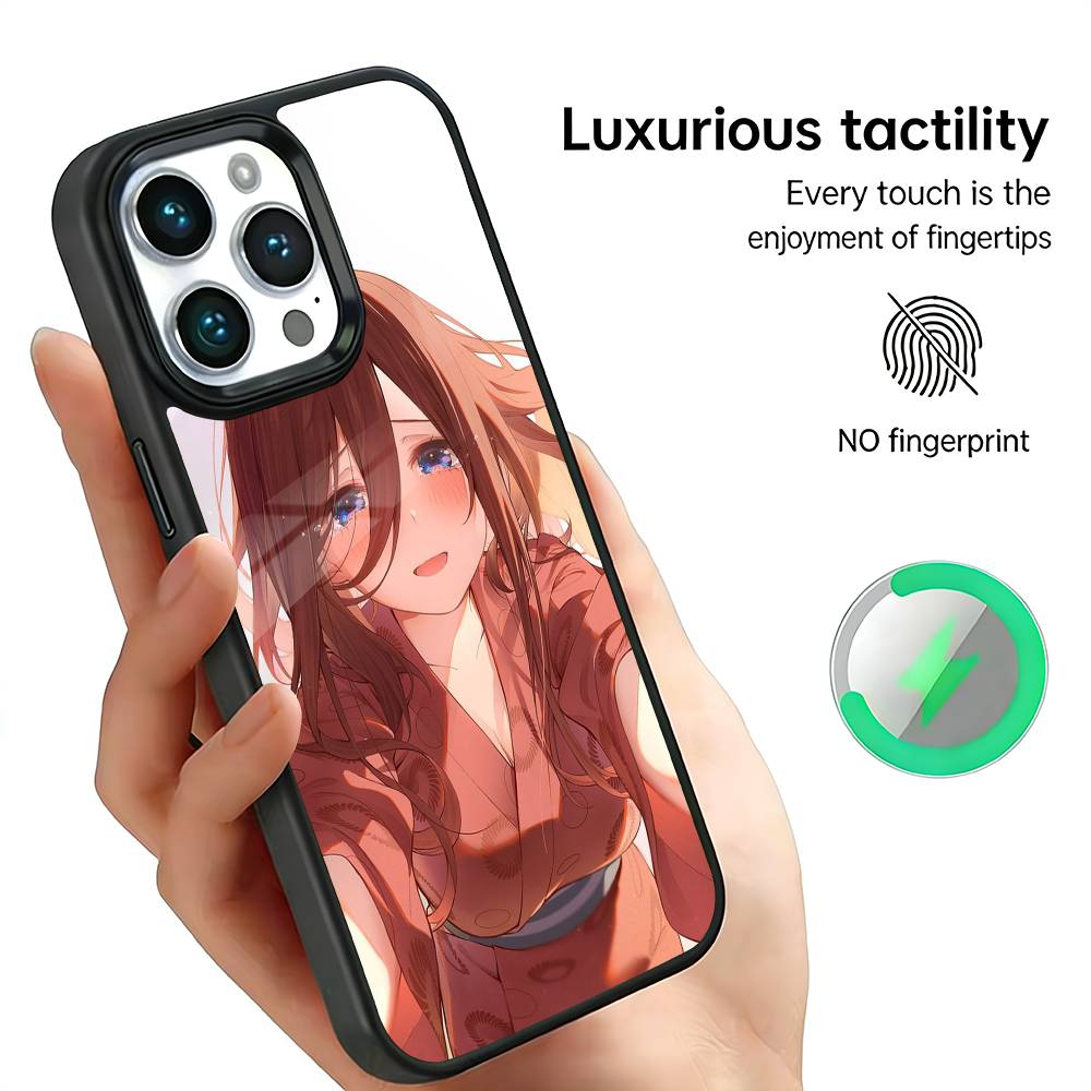 

M-Miku N-Nakano Phone Case For IPhone17 16 15 14 13 12 11 Plus Pro Max Plus Wireless Charger Cover Funda iPhone15Plus