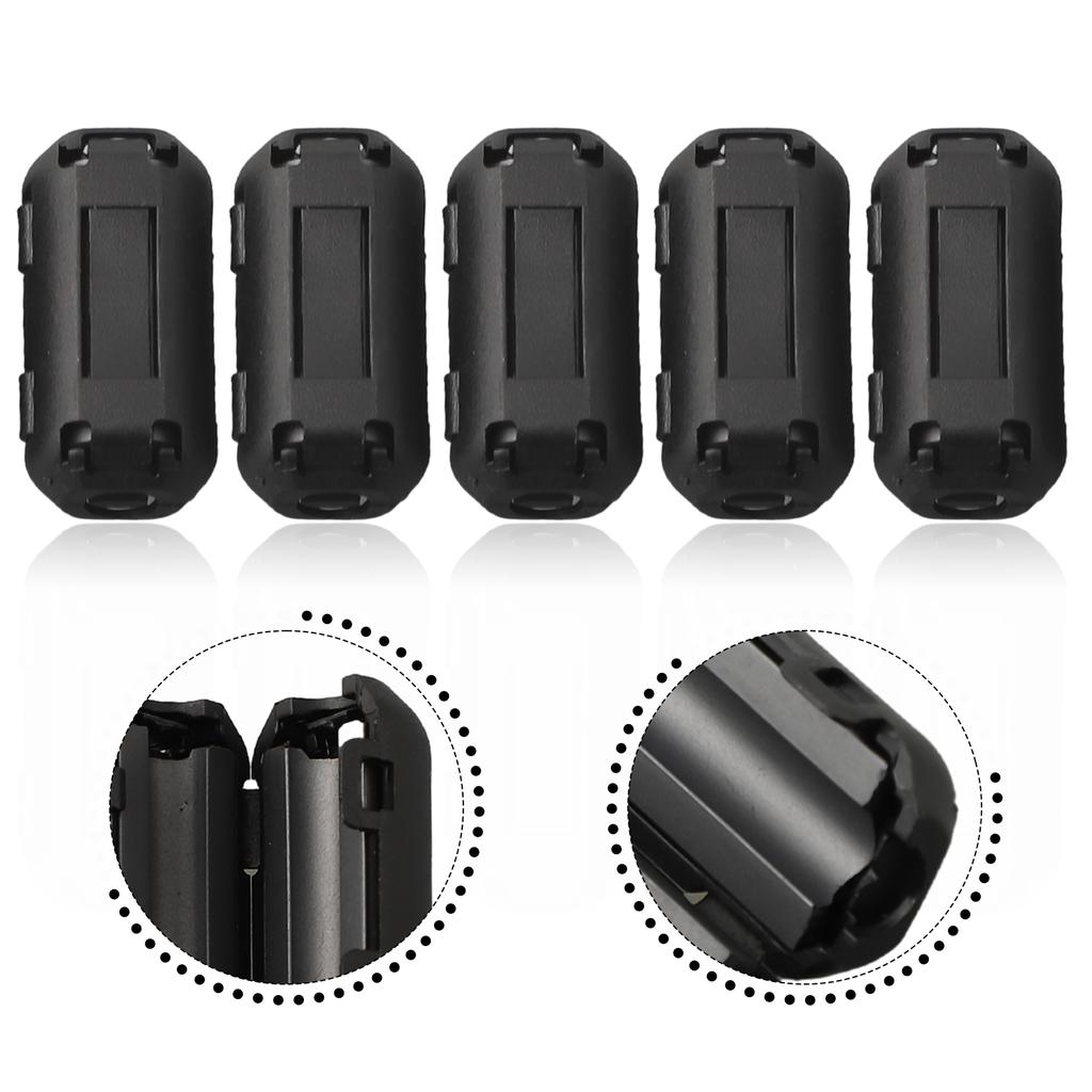 Snap Degaussing Filter Noise Suppressor EMI RFI Clip Choke Ferrite Core Cable Filter Removable Anti-interference Magnetic Ring
