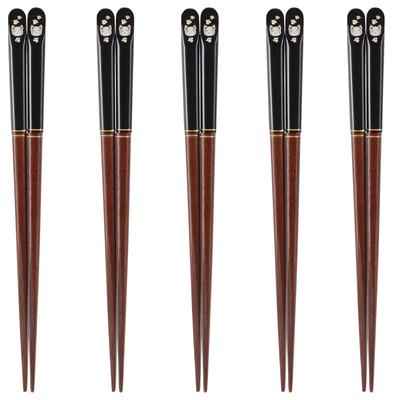 Happy Set of Made In PID0823 J-kitchens Chopsticks, 5, Material Wood, Chopsticks, Japan,