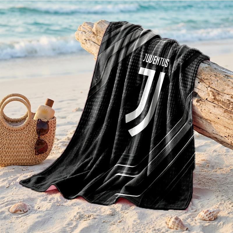 Asciugamano da Spiaggia in Microfibra con Stampa Juventus FC Asciugatura Rapida Assorbente Grande Asciugamano per Spiaggia Nuoto Viaggio
