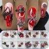 New nail art accessories Halloween dark gem spider skull ghost hand metal alloy nail accessories
