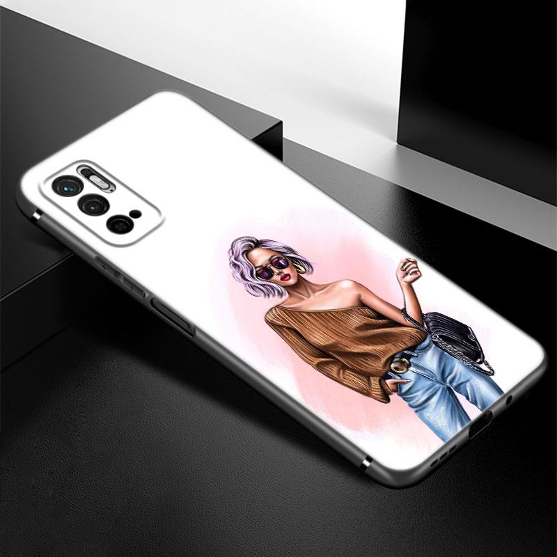 Girl Princess Love Phone Case For Xiaomi Redmi Note 7 8 9 10 Lite 11 11E 11T 12 Pro 11S 4G 10T 5G 8T 9S 10S Soft TPU Black Cover