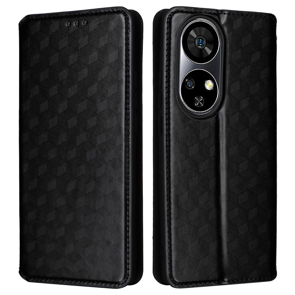 For Ulefone Note 17 Pro Case PU Leather Phone Cover Rhombus Pattern Stand Function