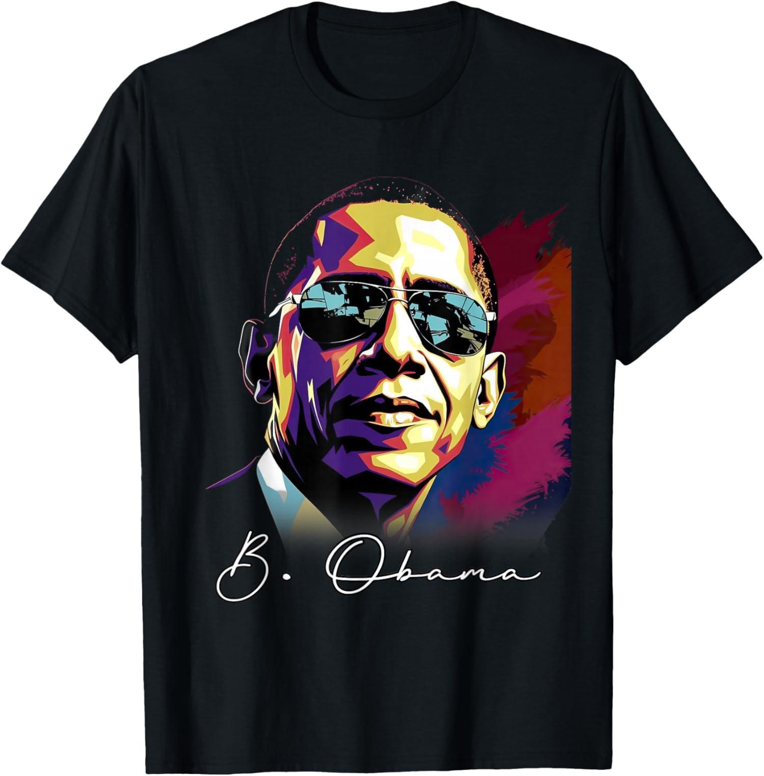 Barack Obama Fourth of July Portrait Unisex T-Shirt S