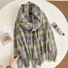 Scarf Women's Winter Premium Plaid Shawl Student Couple Warm Thickened Scarf