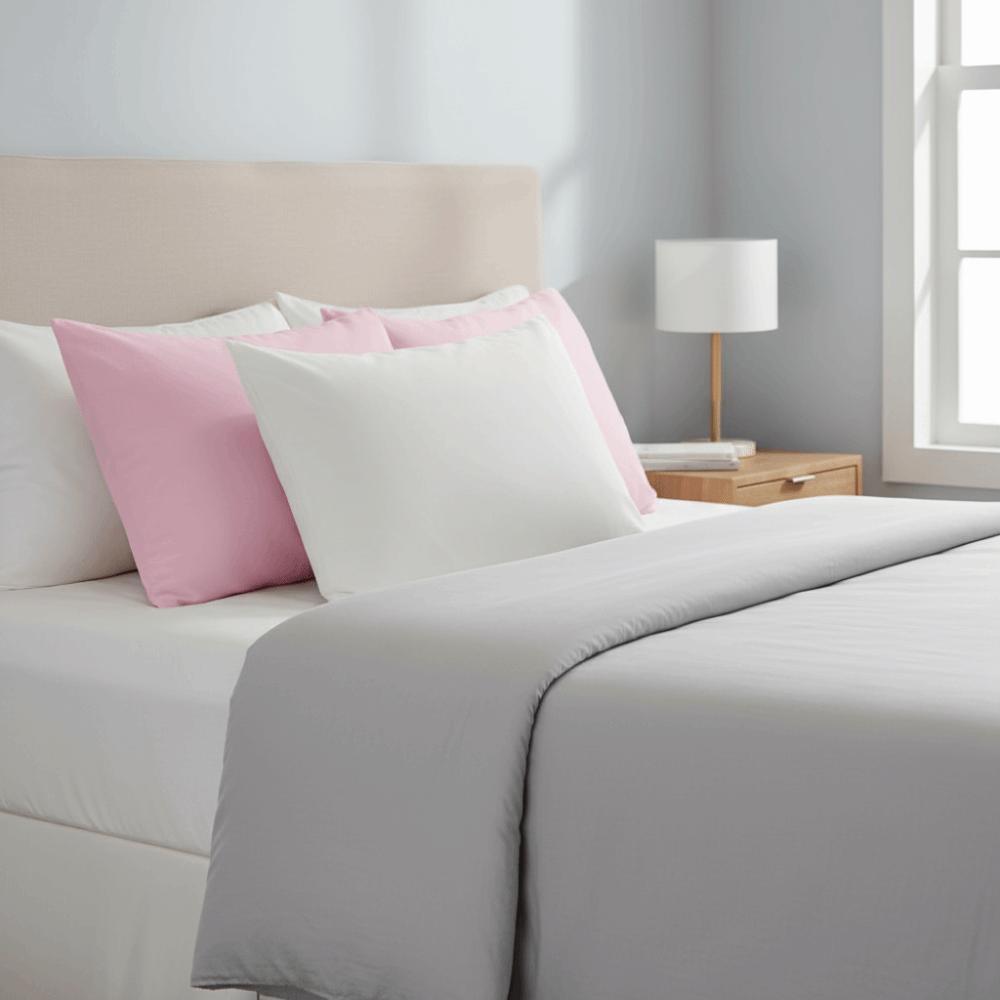 2Pcs Microfiber Solid Color Children's Pillowcases Skin-friendly Washable Sleeping Pillow Cover Anti Static Soft