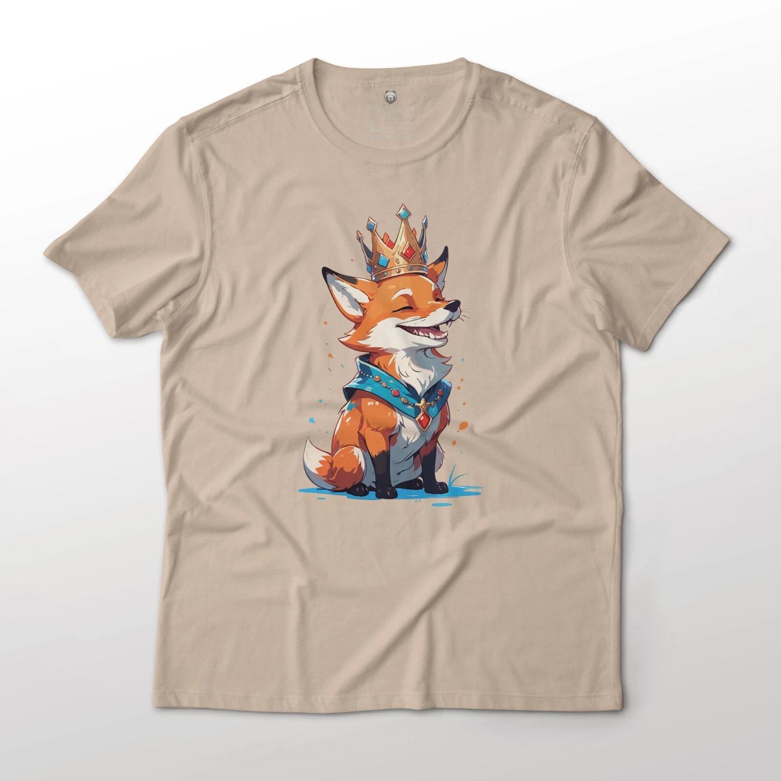

Royal King Fox Cute Art Graphic T-T-Shirt M