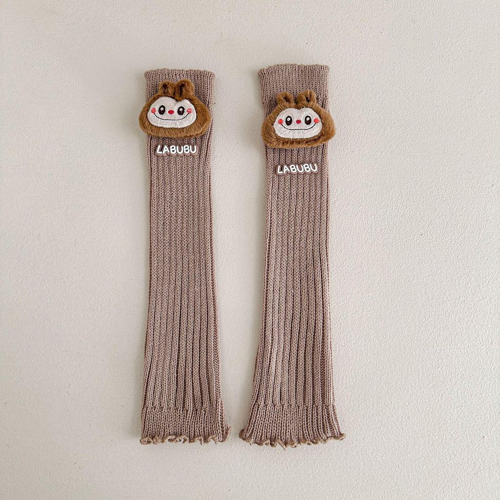 Autumn & Winter Cartoon Knit Leg Warmers: Cute Mid-Calf Ruffle Socks for Kids