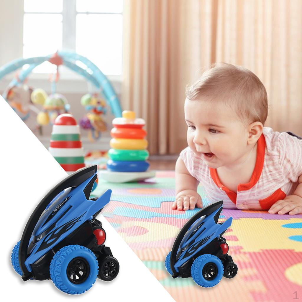 Creative Car Toy Inertial Rotating Gyro Interactive for Children Gift Blue