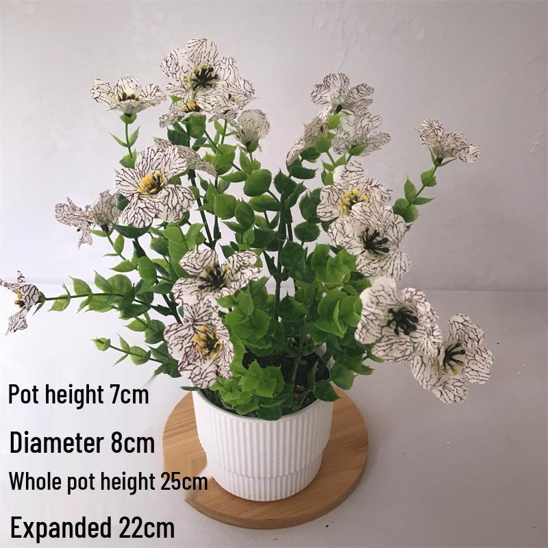 Small Silk Carnation Decorative Flower In Pot for Living Room, Coffee Table, or Dining Table Arrangement