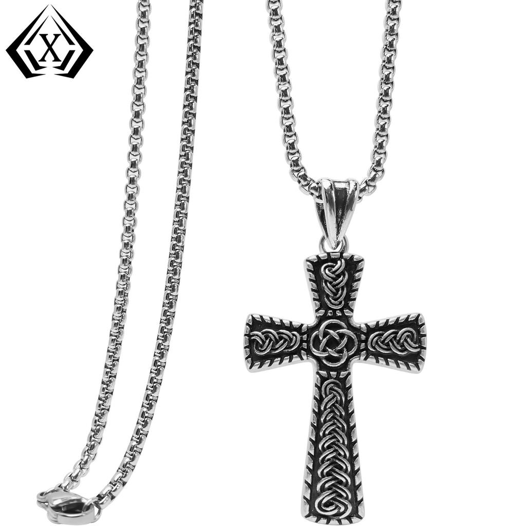 Xiweier Cross Hip Hop Trendy Necklace for Men and Women