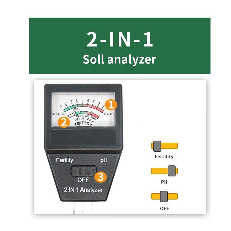 2-in-1 Soil pH and Fertility Tester