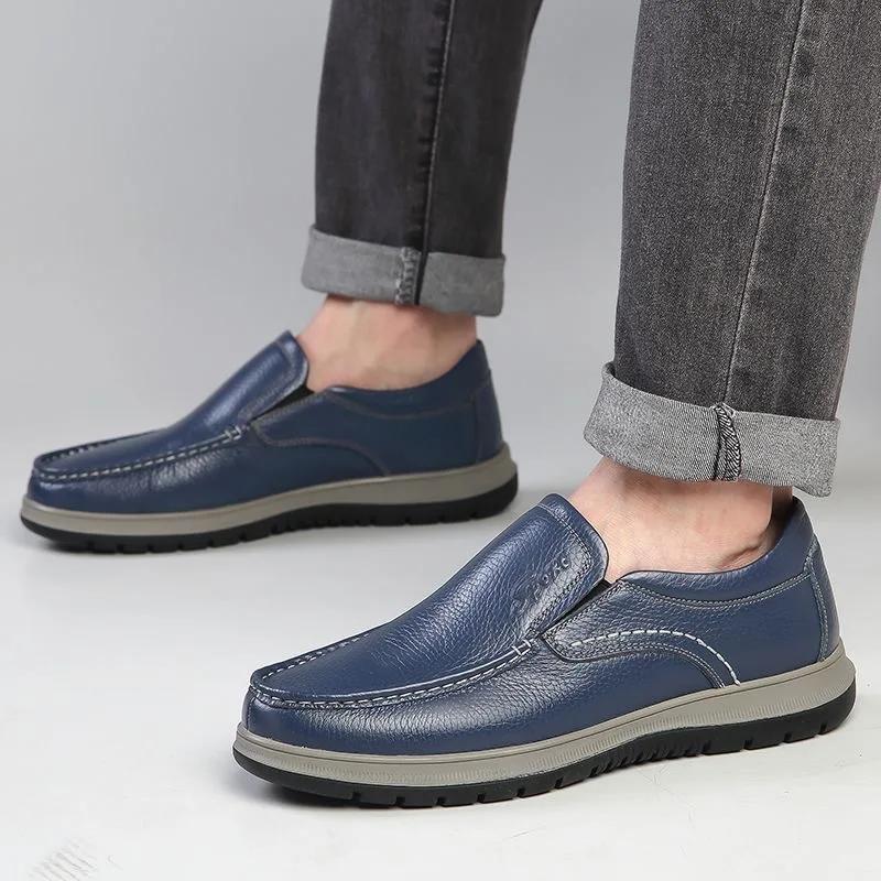 Luxury Men's Shoes Quality Cow Leather Casual Shoes Classic Slip on Loafers Comfort Driving Shoes Men Business Leather Footwear