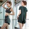 Women's Summer Yoga Wear: Loose Fit Sports Bra & Shorts Two-Piece Set for Running and Casual Activities