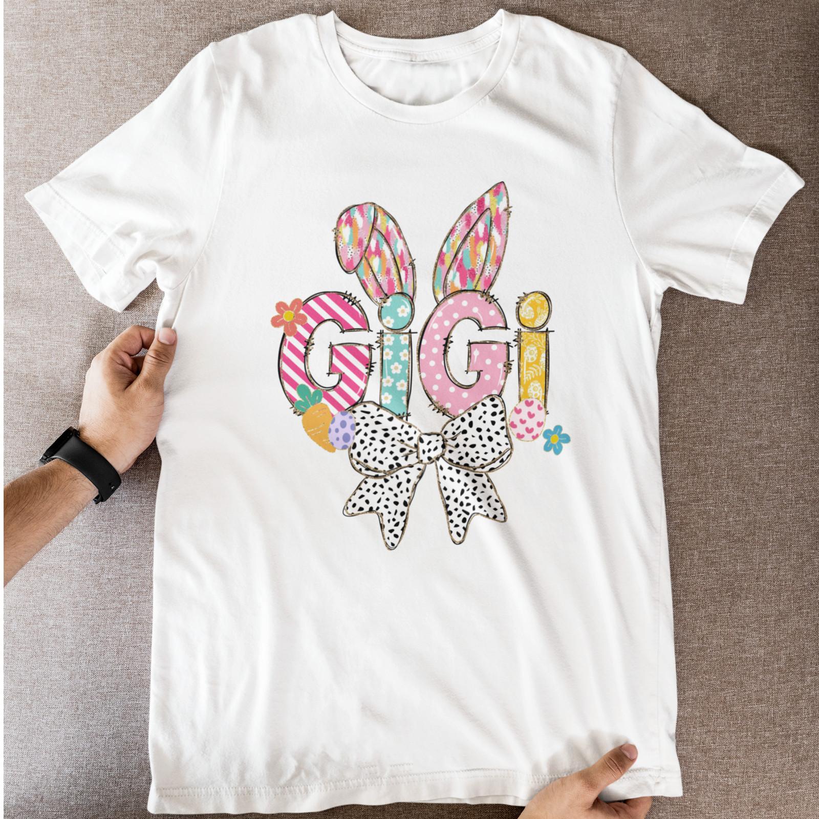 Gigi Easter Bunny T-Shirt Cute Grandma Mothers Day Gift Spring Tee 2XL