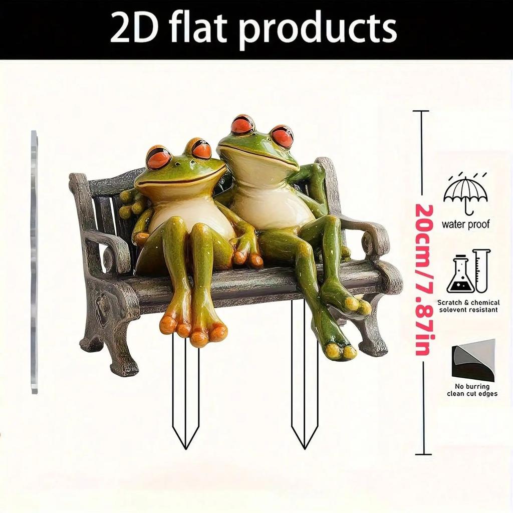 1PCS Retro Style Frog Outdoor Decoration Statue Courtyard Decoration Lawn Garden Decora Party Festival Decoration Frog Decora