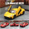 1/36 Maserati MC20 Super Sport Spielzeugautomodell für Kinder RMZ CiTY 5" Druckguss-Miniatur-Pullback-Kollektion Geschenk für Kinder Jungen