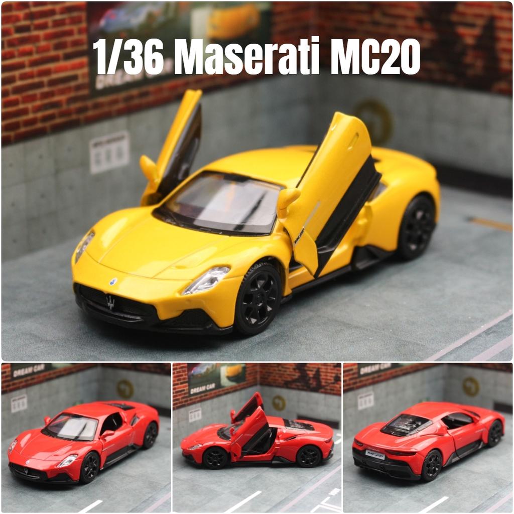 1/36 Maserati MC20 Super Sport Spielzeugautomodell für Kinder RMZ CiTY 5" Druckguss-Miniatur-Pullback-Kollektion Geschenk für Kinder Jungen